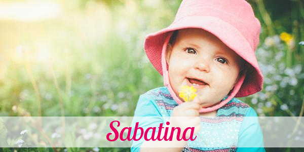 Namensbild von Sabatina auf vorname.com